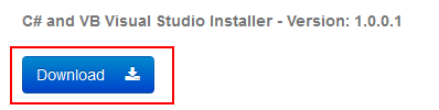 Click on the Visual Studio Installer Download Button